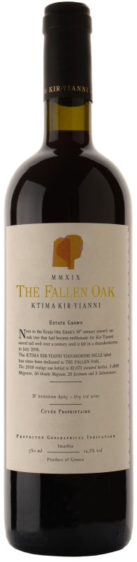 Kir-Yianni The Fallen Oak Red Blend 2021 Front Bottle Shot