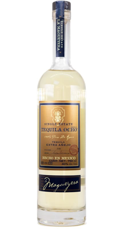 Ocho Magueyera Extra Anejo Tequila 2014 Front Bottle Shot