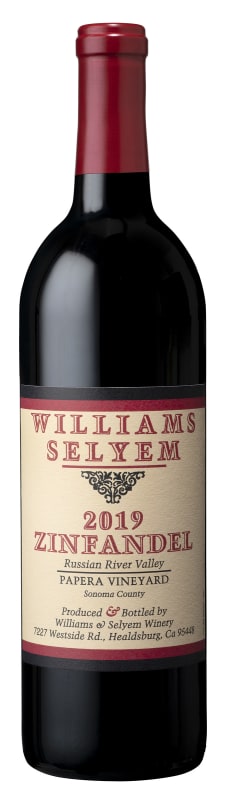 Williams Selyem Papera Vineyard Zinfandel 2019 Front Bottle Shot