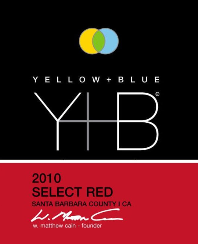 Y+B Wines Select Red 2010 Front Label