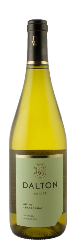 Dalton Unoaked Chardonnay (OU Kosher) 2020 Front Bottle Shot