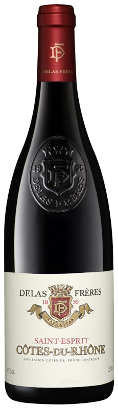 Delas Cotes-du-Rhone Saint-Esprit Rouge 2024 Front Bottle Shot