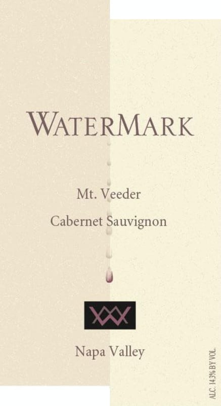 Water Mark Wine Mt Veeder Napa Valley Cabernet Sauvignon 2012 Front Label