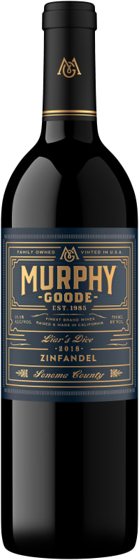 Murphy-Goode Liar's Dice Zinfandel 2018 Front Bottle Shot