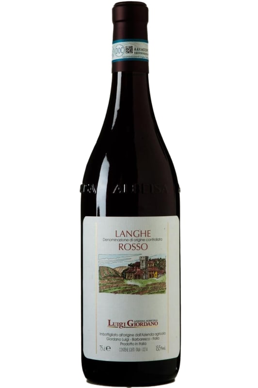 Luigi Giordano Langhe Rosso 2021 Front Bottle Shot