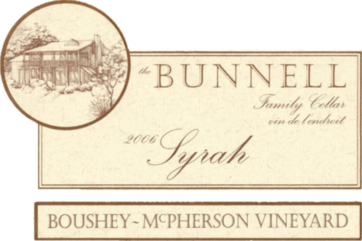 The Bunnell Family Cellar Boushey Mcpherson Vineyard Syrah 2006 Front Label