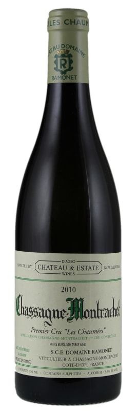 Domaine Jean-Claude Ramonet Chassagne-Montrachet Les Chaumees Premier Cru 2010 Front Bottle Shot