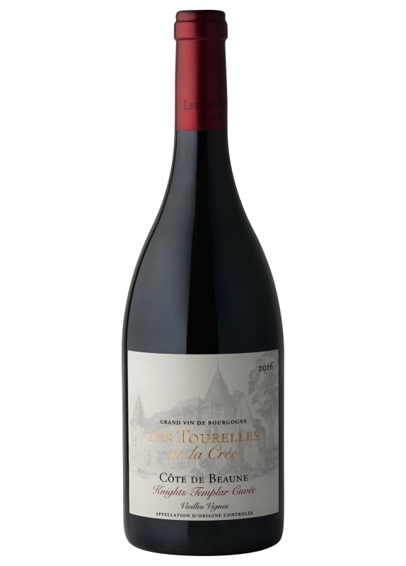 Chateau de la Cree Les Tourelles Cote de Beaune Knights Templar Cuvee 2016 Front Bottle Shot