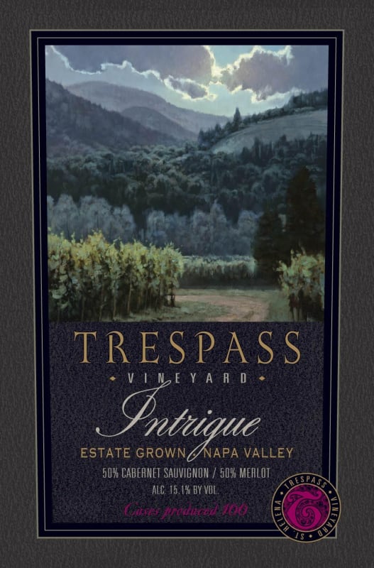 Trespass Vineyard Intrigue 2014 Front Label