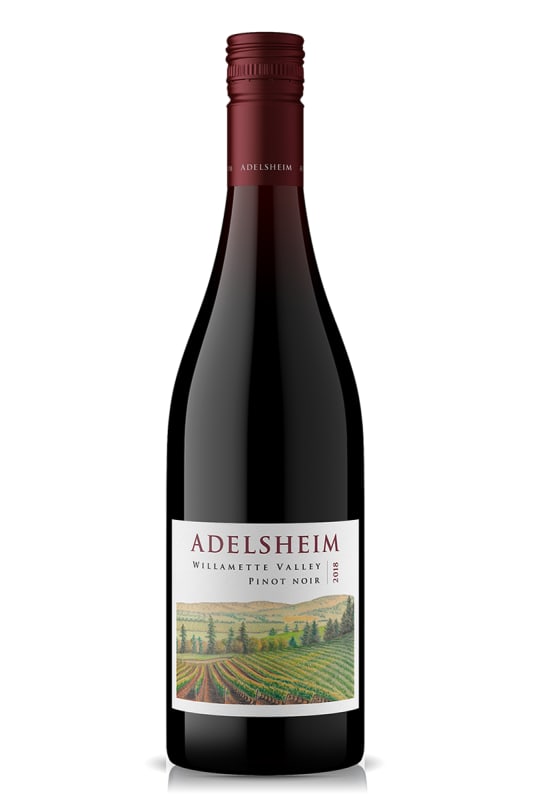Adelsheim Willamette Valley Pinot Noir 2018 Front Bottle Shot