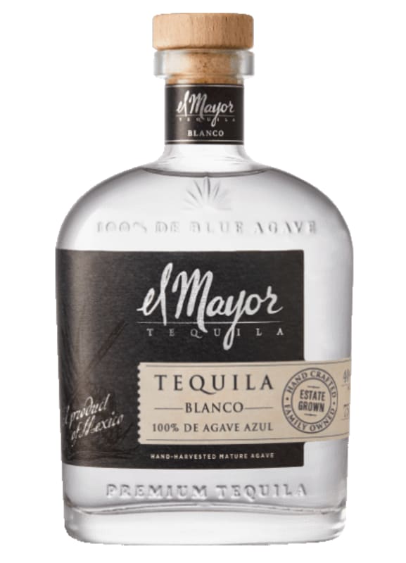 El Mayor Blanco Tequila Front Bottle Shot