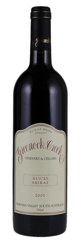 Greenock Creek Alices Shiraz 2001 Front Bottle Shot