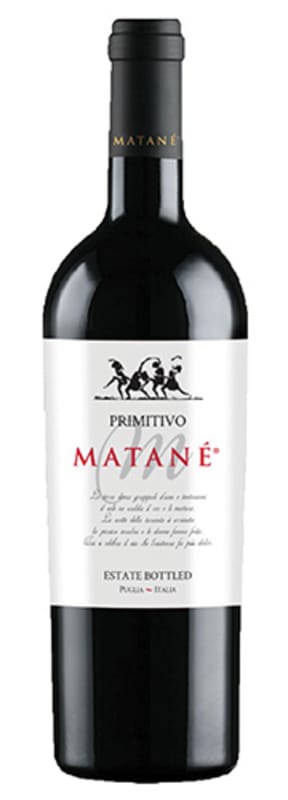 Matane Puglia Primitivo 2018 Front Bottle Shot