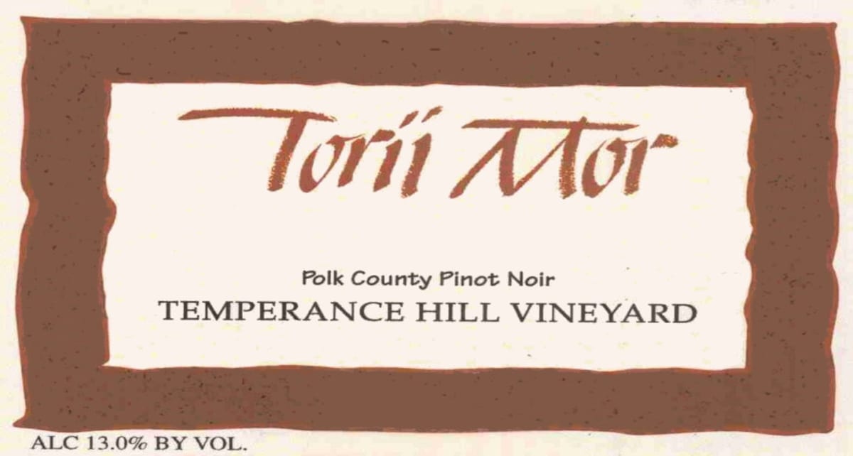 Torii Mor Temperance Hill Vineyard Pinot Noir 2002 Front Label