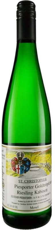 St. Christopher Piesporter Goldtropfchen Riesling Kabinett 2021 Front Bottle Shot