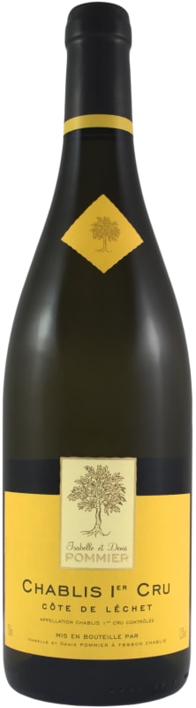 Denis Pommier Chablis Cote de Lechet Premier Cru 2022 Front Bottle Shot