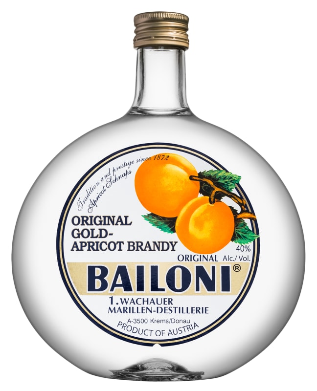 Bailoni Gold-Apricot Brandy Front Bottle Shot