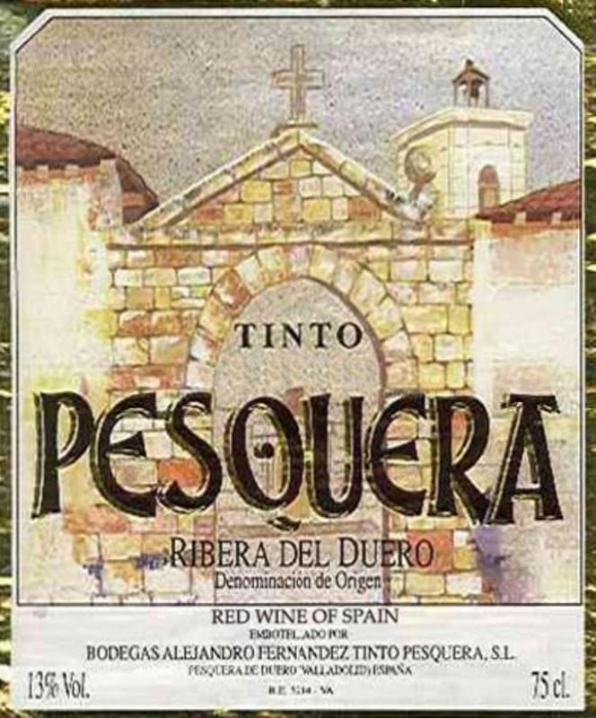 Pesquera Ribera del Duero Tinto 1992 Front Label