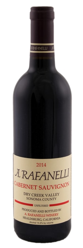 A. Rafanelli Cabernet Sauvignon 2014 Front Bottle Shot