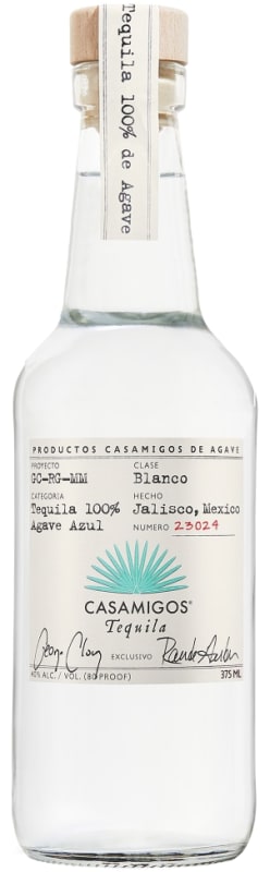 Casamigos Blanco Tequila (375ML half-bottle) Front Bottle Shot