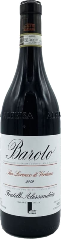 Fratelli Alessandria Barolo San Lorenzo di Verduno 2019 Front Bottle Shot