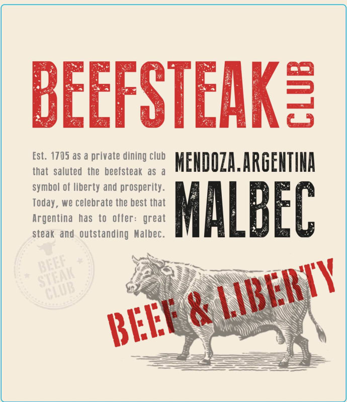The Beefsteak Wine Club Beff Liberty Malbec 2020 Front Label