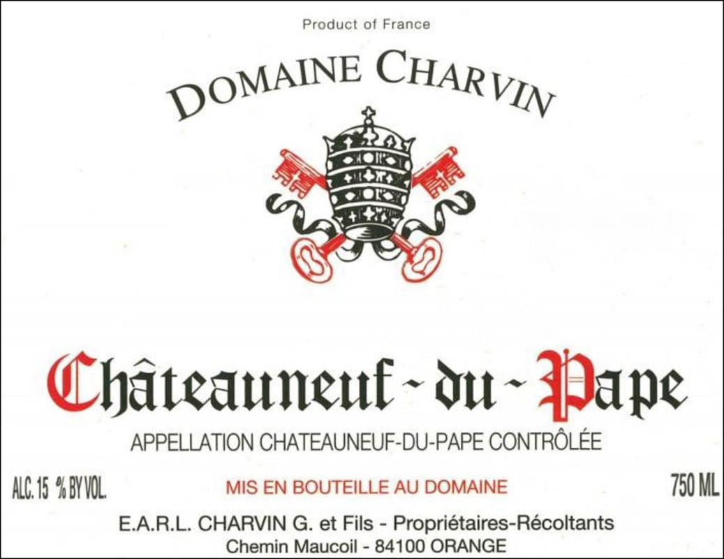 Domaine Charvin Chateauneuf-du-Pape (1.5 Liter Magnum) 2009 Front Label