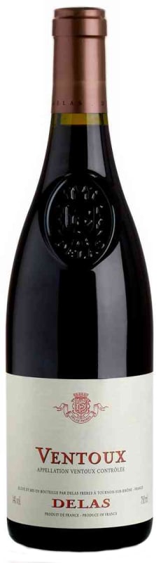 Delas Ventoux 2015 Front Bottle Shot