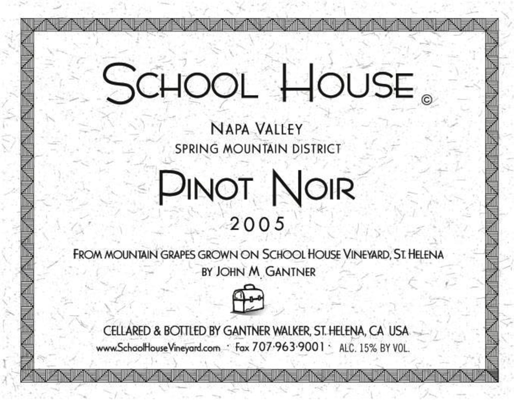 School House Pinot Noir 2005 Front Label
