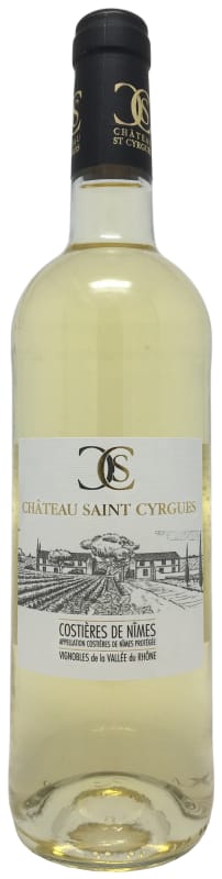 Chateau Saint-Cyrgues Costieres de Nimes Blanc 2018 Front Bottle Shot