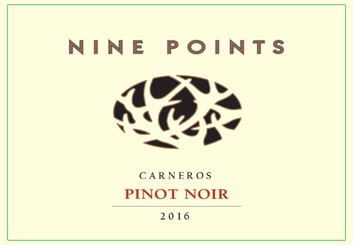 Nine Points Pinot Noir 2016 Front Label