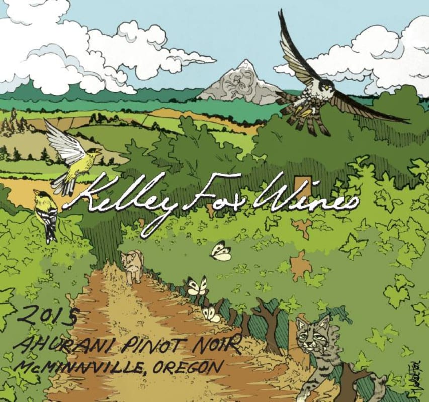 Kelley Fox Wines Ahurani Pinot Noir 2015 Front Label