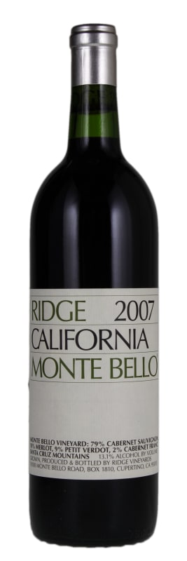 Ridge Monte Bello (1.5 Liter Magnum) 2007 Front Bottle Shot