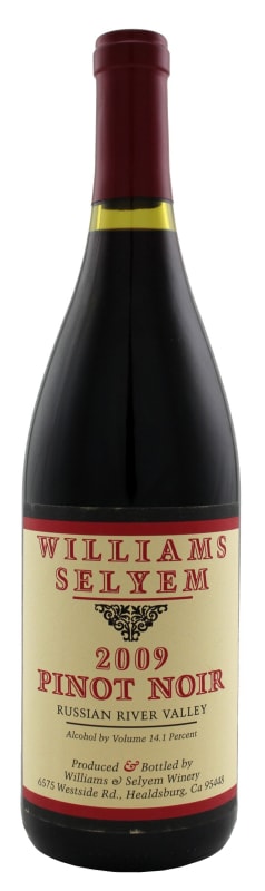 Williams Selyem Russian River Valley Pinot Noir 2009 Front Bottle Shot