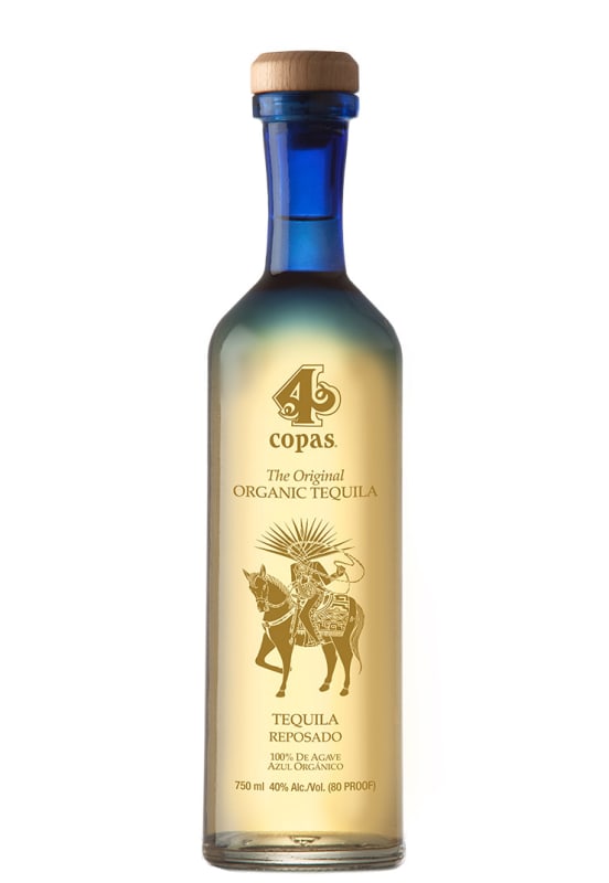 4 Copas Reposado Tequila Front Bottle Shot