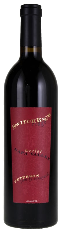 Switchback Ridge Peterson Family Vineyard Merlot 2012 Front Bottle Shot