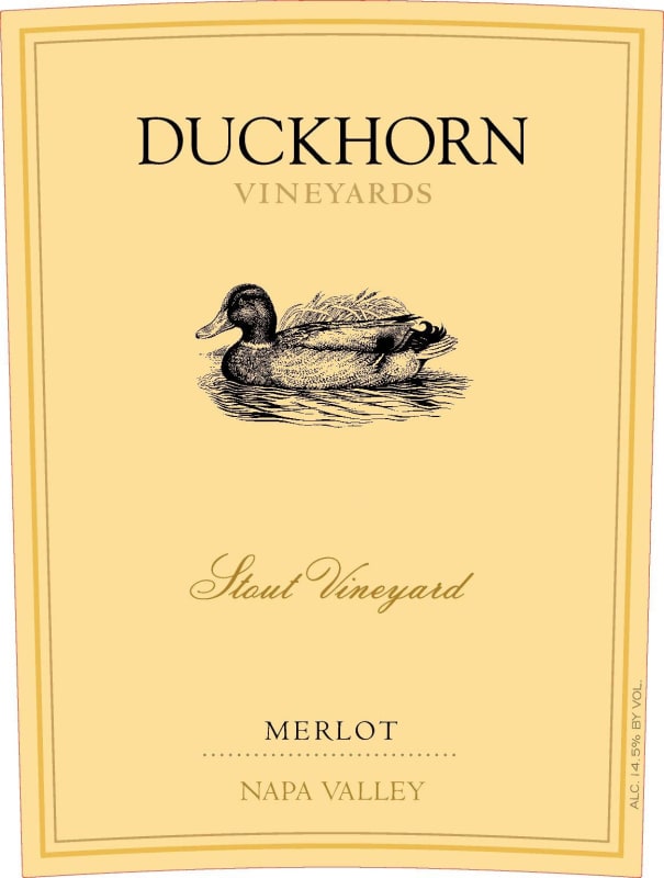 Duckhorn Stout Vineyard Merlot 2014 Front Label