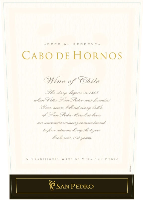 Vina San Pedro Cabo de Hornos Special Reserve 2013 Front Label