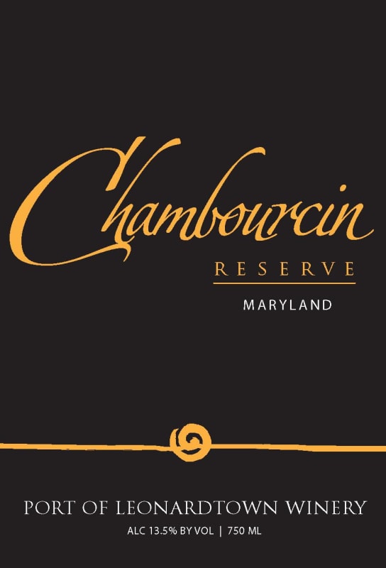 Port of Leonardtown Winery Chambourcin Reserve 2014 Front Label