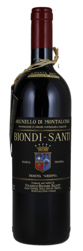 Biondi-Santi Tenuta Greppo Brunello di Montalcino 2007 Front Bottle Shot