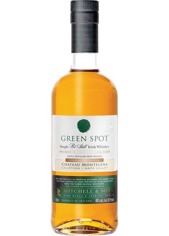 Spot Green Spot Chateau Montelena Single Pot Irish Whiskey Front Bottle Shot