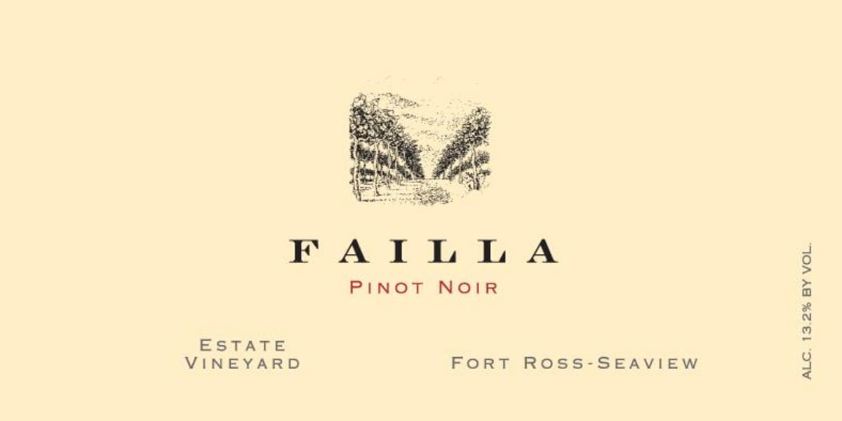 Failla Estate Vineyard Pinot Noir 2018 Front Label