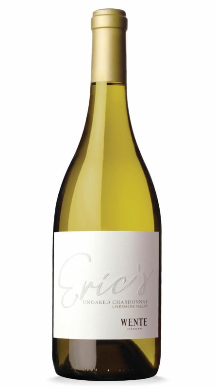 Wente Eric's Unoaked Chardonnay 2020 Front Bottle Shot