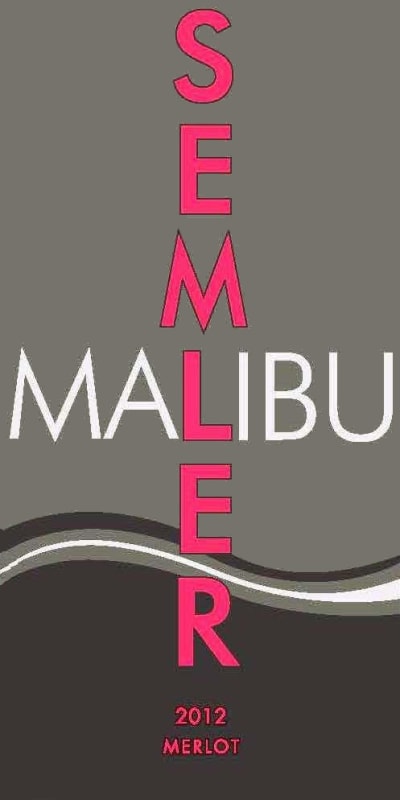 Malibu Wines Semler Merlot 2012 Front Label