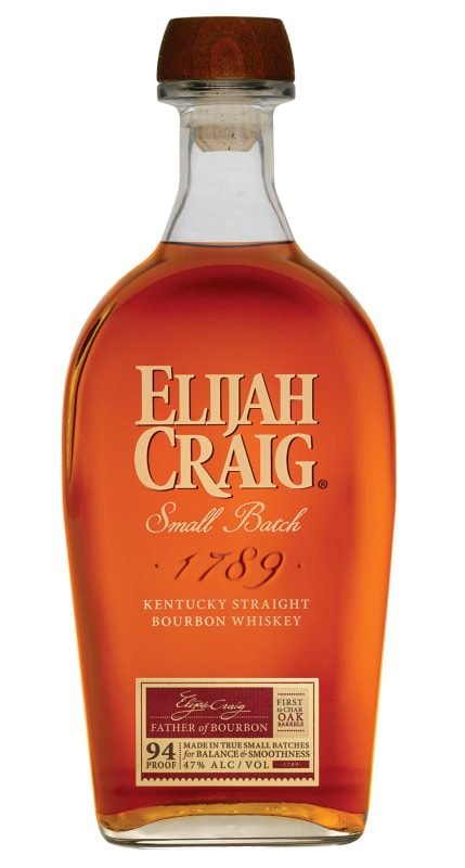 Elijah Craig Small Batch Bourbon Whiskey Front Bottle Shot
