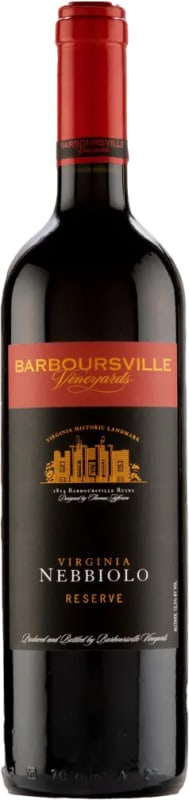 Barboursville Reserve Nebbiolo 2021 Front Bottle Shot