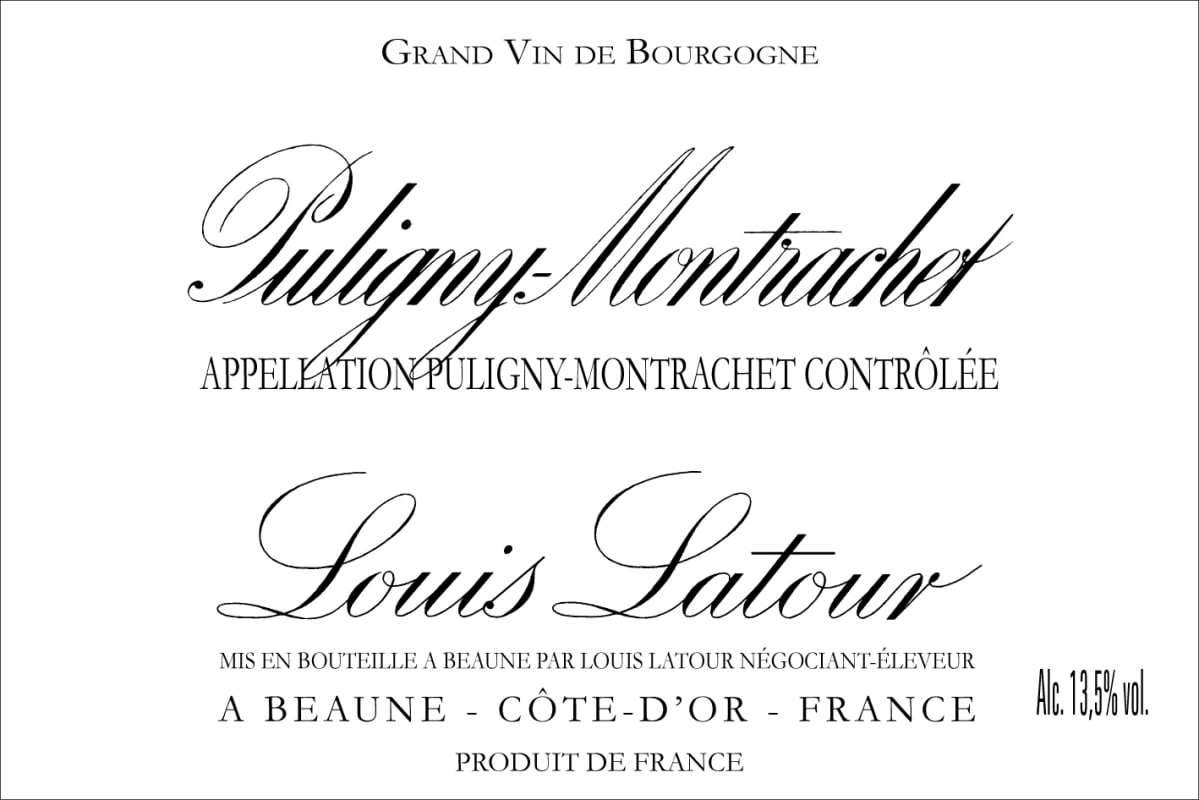 Louis Latour Puligny-Montrachet (375ML half-bottle) 2020 Front Label