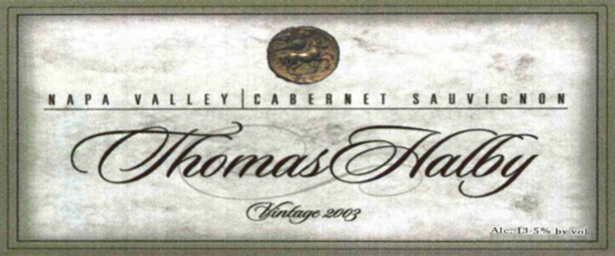 Thomas Halby Thomas Halby Cabernet Sauvignon , California 2003 Front Label