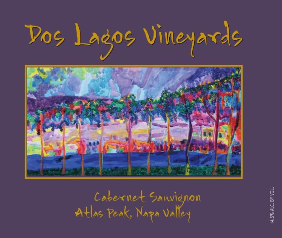 Dos Lagos Vineyards Atlas Peak Cabernet Sauvignon 2014 Front Label