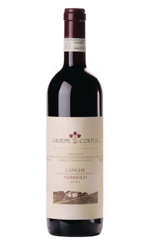 Giuseppe Cortese Langhe Nebbiolo 2021 Front Bottle Shot